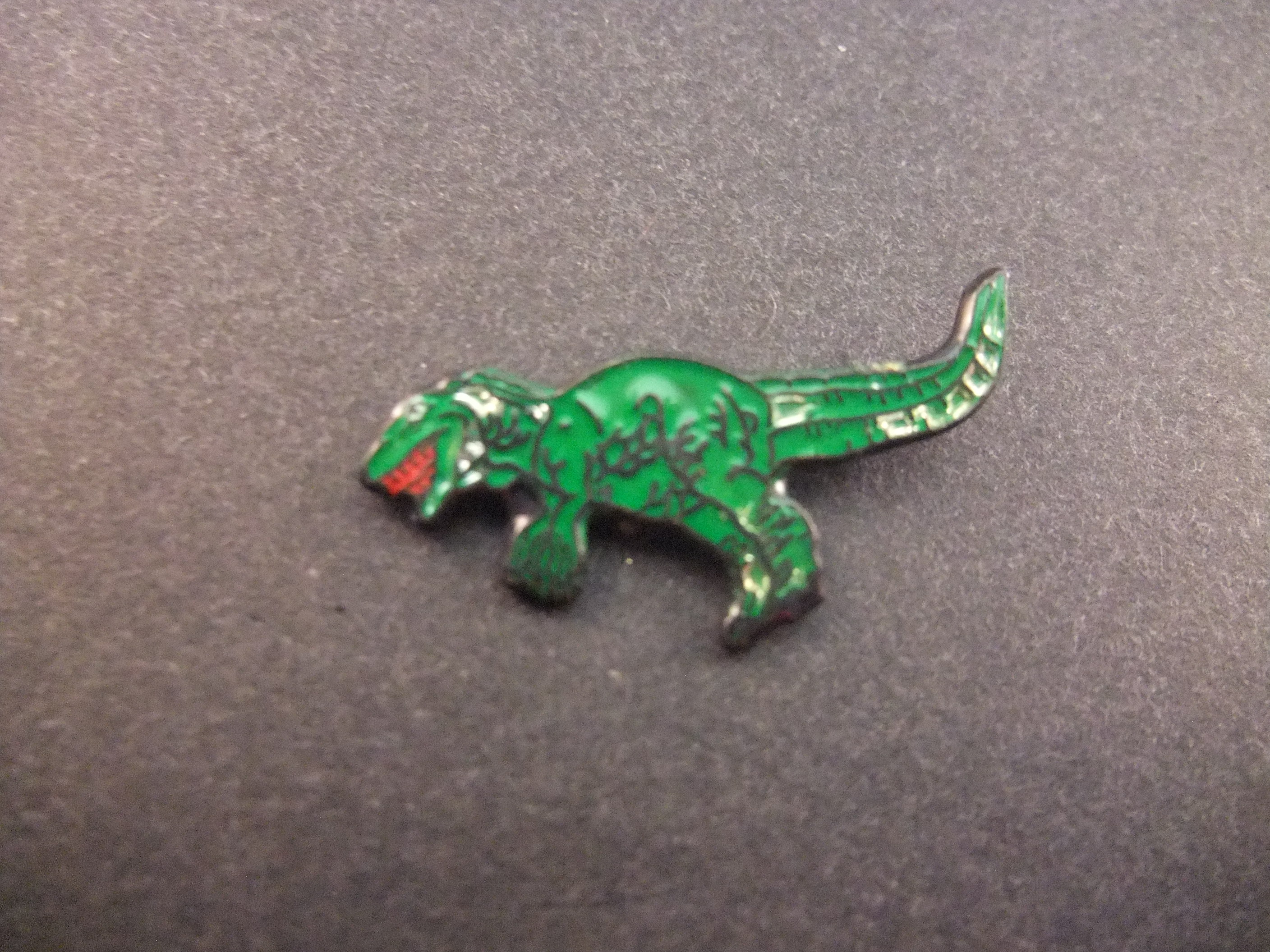 Dinosaurus Tyrannosauridae groen reptiel rode bek